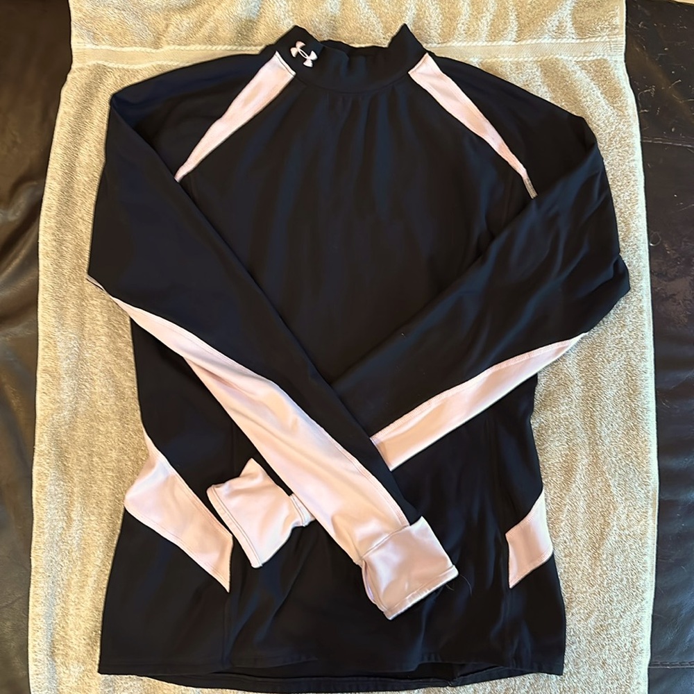 Pink and black Under Armor long sleeve shirt